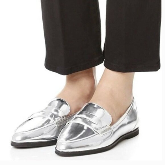 Michael Kors Shoes - Michael Kors Connor Loafer Metallic Silver Size 10